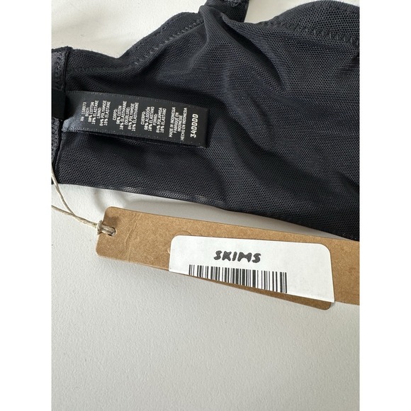 New Skims Cotton Jersey T‎ Shirt Bra Size 34DDDD Onyx Intimates - Picture 5 of 7